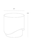 Cream Cylindrical Indoor/Outdoor End Table | Splendido Patras | Oroa.com