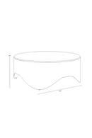 Wavy Antique Brass Coffee Table | Splendido Guinevere | Oroa.com