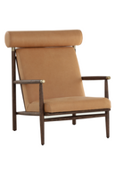 Oak Framed Leather Lounge Chair | Splendido Biko | Oroa.com