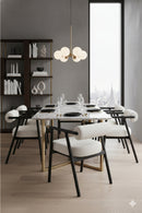 White Boucle Dining Armchair | Splendido Sova | Oroa.com