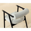 Hospitality furniture - White Boucle Dining Armchair - www.oroatrade.com