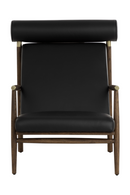 Oak Framed Leather Lounge Chair | Splendido Biko | Oroa.com