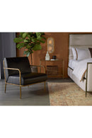 Hammered Brass Leather Lounge Chair | Splendido Lathan | Oroa.com