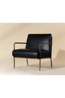 Hammered Brass Leather Lounge Chair | Splendido Lathan | Oroa.com