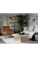 Hammered Brass Leather Lounge Chair | Splendido Lathan | Oroa.com