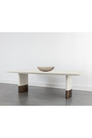 Cream Leather Look Dining Table | Splendido Calida | Oroa.com