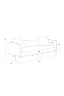 Oak Base White Upholstered Sofa | Splendido Anwa | Oroa.com