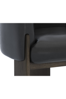 Black Leather Curved Lounge Chair | Splendido Trine | Oroa.com