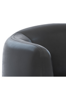 Black Leather Curved Lounge Chair | Splendido Trine | Oroa.com