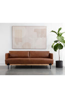 Oak Wood Frame Leather Sofa | Splendido Saul | Oroa.com