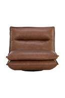 Brown Leather Swivel Armless Chair | Splendido Colson | Oroa.com