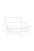 Brown Leather Swivel Armless Chair | Splendido Colson | Oroa.com