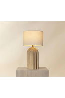Arched Beige Travertine Table Lamp | Splendido Ancona | Oroa.com