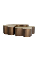 Contract furniture - Antique Brass Nesting Coffee Tables - www.oroatrade.com
