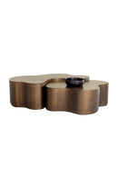 Contract furniture - Antique Brass Nesting Coffee Tables - www.oroatrade.com