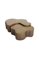 Contract furniture - Antique Brass Nesting Coffee Tables - www.oroatrade.com
