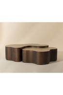 Contract furniture - Antique Brass Nesting Coffee Tables - www.oroatrade.com
