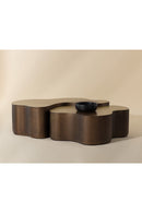 Contract furniture - Antique Brass Nesting Coffee Tables - www.oroatrade.com