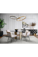 Faceted Black 4-Door Sideboard | Splendido Lautrec | Oroa.com