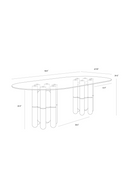 Glass Oval Dining Table | Splendido Yanna | Oroa.com