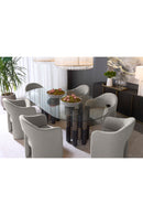 Glass Oval Dining Table | Splendido Yanna | Oroa.com