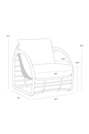 Cream Padded Indoor/Outdoor Lounge Chair | Splendido Tulum