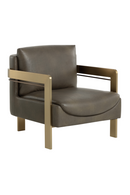 Taupe Leather Lounge Chair | Splendido Garo | Oroa.com