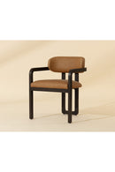Brown Bovine Leather Dining Armchair | Splendido Madrone | Oroa.com