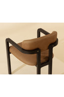 Brown Bovine Leather Dining Armchair | Splendido Madrone | Oroa.com