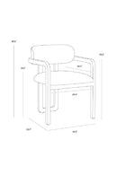 Brown Bovine Leather Dining Armchair | Splendido Madrone | Oroa.com