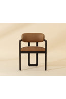 Brown Bovine Leather Dining Armchair | Splendido Madrone | Oroa.com