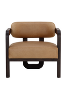Brown Leather 3-Legged Lounge Chair | Splendido Madrone | Oroa.com