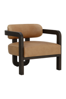 Brown Leather 3-Legged Lounge Chair | Splendido Madrone | Oroa.com