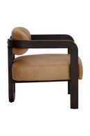 Brown Leather 3-Legged Lounge Chair | Splendido Madrone | Oroa.com