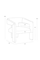 Brown Leather Sculptural Lounge Chair | Splendido Cobourg | Oroa.com