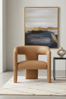 Brown Leather Sculptural Lounge Chair | Splendido Cobourg | Oroa.com