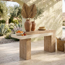 Rectangular Timber-Effect Indoor/Outdoor Console Table | Splendido Herriot