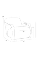 Twisted Brass Arm Lounge Chair | Splendido Sonesta | Oroa.com