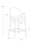 Minimalist Upholstered Counter Stool | Sunpan Lavania | Oroa.com