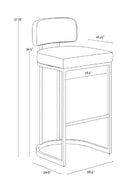 Two-Toned Low-Back Bar Stool | Splendido Larissa | Oroa.com