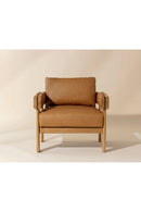 Oak Framed Leather Lounge Chair | Splendido Carmichael | Oroa.com