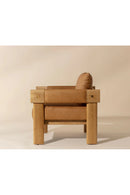 Oak Framed Leather Lounge Chair | Splendido Carmichael | Oroa.com