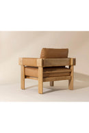 Oak Framed Leather Lounge Chair | Splendido Carmichael | Oroa.com