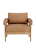 Oak Framed Leather Lounge Chair | Splendido Carmichael | Oroa.com