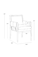 Buckle Flap Leather Dining Armchair | Splendido Mauti | Oroa.com