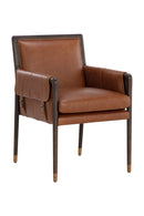 Buckle Flap Leather Dining Armchair | Splendido Mauti | Oroa.com