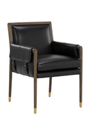 Buckle Flap Leather Dining Armchair | Splendido Mauti | Oroa.com