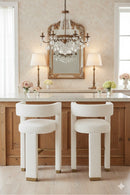 White 3-Legged Bar Stool | Splendido Adamina | Oroa.com