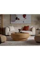 Round Leather Inspired Ottoman | Splendido Arlo | Oroa.com
