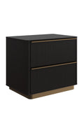 Reeded Oak 2-Drawer Nightstand | Splendido Kalla | Oroa.com